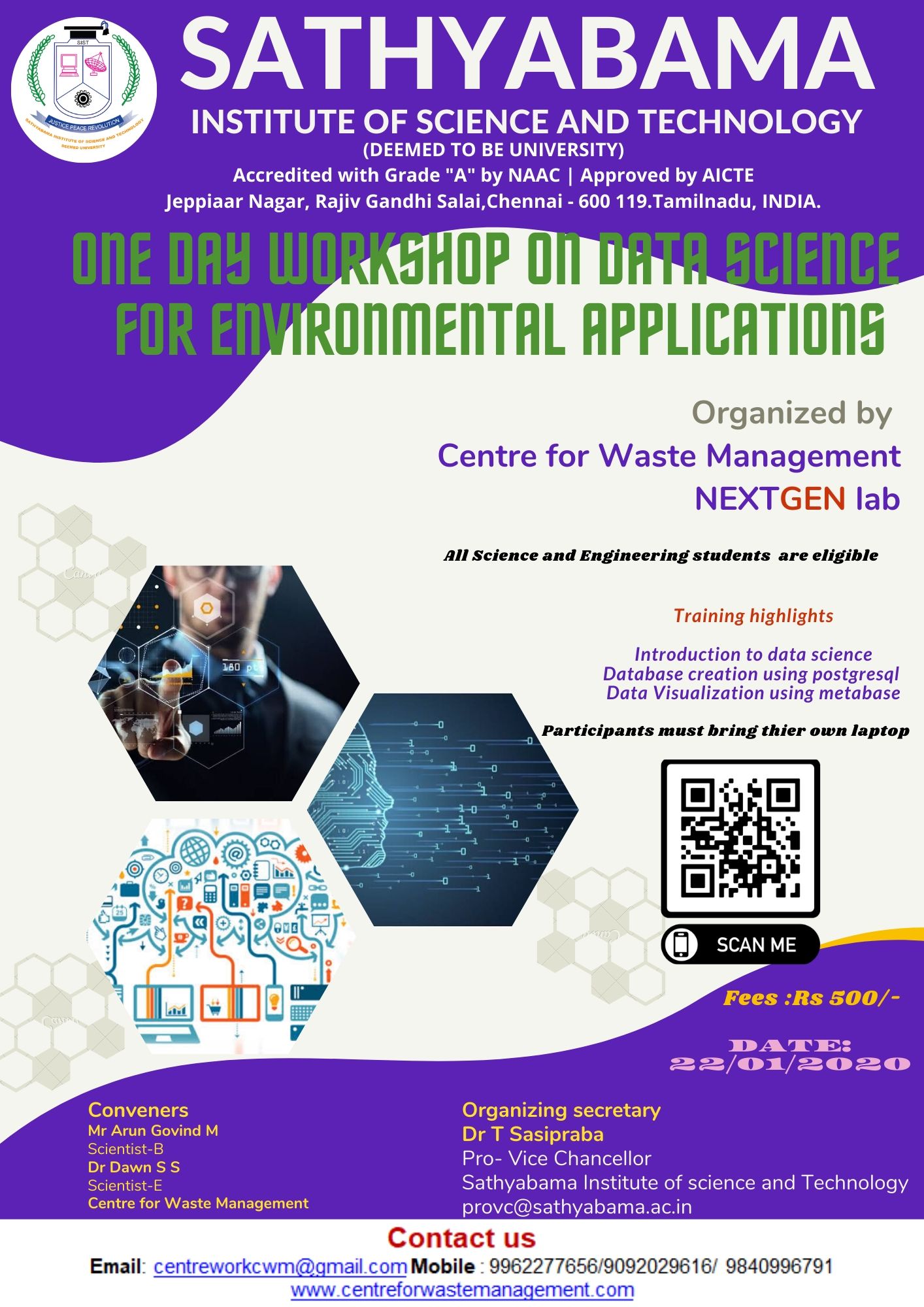 One Day Workshop on Data Science for Environmental Applications 2020